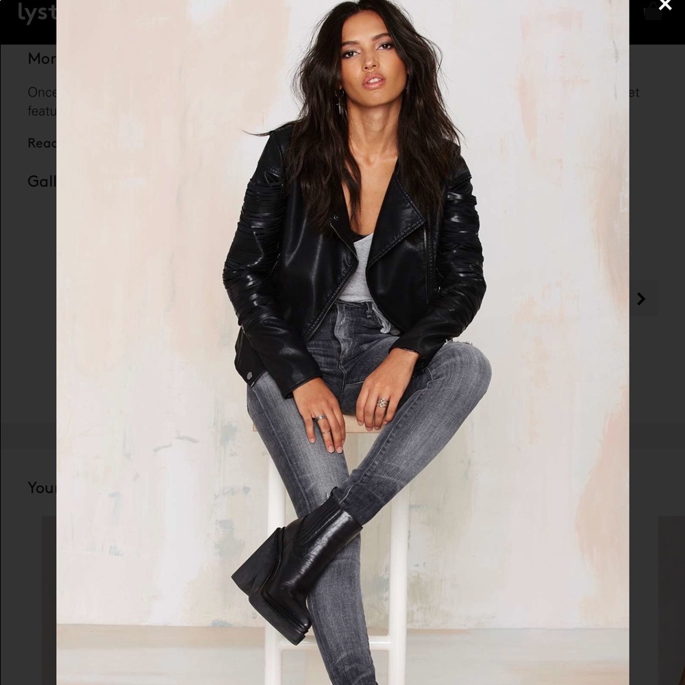 001 blank NYC kiss and tell vegan leather jacket